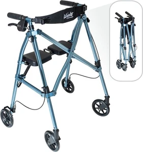 Able Life Space Saver Rollator Lightweight Folding Mobility Walker with Seat - Picture 1 of 7