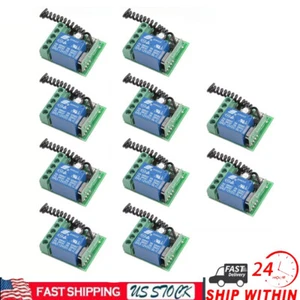 1-10x Wireless Relay 1CH 12V RF 433Mhz Remote Control Switch Receiver Module - Picture 1 of 13