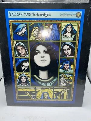 Jigsaw Puzzle Faces Of Mary Stained Glass New Factory Sealed 500+ Pieces 2010 - Image 1 of 4