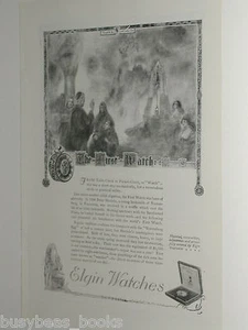 1920 Elgin Watch advertisement, ELGIN Pocket Watch, first watch, watchman - Picture 1 of 3