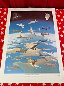 Gathering of Eagles 1990 Charles Munday handsigniertes Gemälde AP 6/100 - 26"x18" - Bild 1 von 4