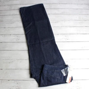 Elle Vintage Women's Wide Leg Trouser Denim Blue Jeans Size 8 Side Zipper - Picture 1 of 11