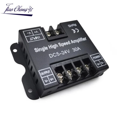 30A LED Strip Amplifier 5-24V Single High Speed Amplifier For Single Colour LED - Image 1 of 4
