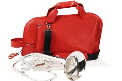 Кожаная концертная сумка Flugelhorn. Чехол-держатель Flugelhorn. Дорожная сумка для переноски Flugelhorn - Изображение 1 из 4