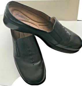Harmony by Auditions 10.5 N schwarze Leder Clogs Pantoletten Slipper Schuhe Damen Exc - Bild 1 von 7