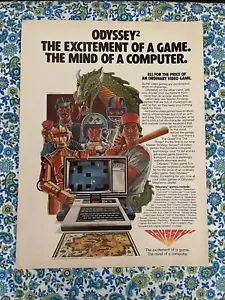 Vintage 1981 Odyssey Video Game Print Ad - Picture 1 of 7