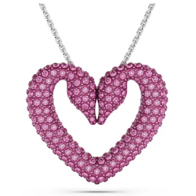 Swarovski 5646571 Pendente Una Cuore Medio Rosa Placcato Rodio - Immagine 1 di 2