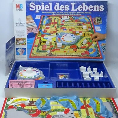 SPIEL DES LEBENS MB Spiele große Ausgabe 1984 FAHNEN DEFEKT SONST VOLLSTÄNDIG - Bild 1 von 4
