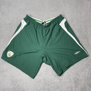 UMBRO MENS IRELAND NATIONAL IRISH PANTALONES SHORTS FOOTBALL SOCCER SIZE XXL - Picture 1 of 11