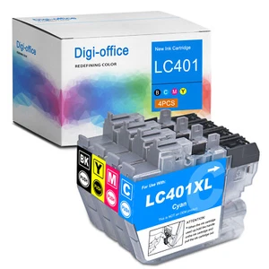 4 Stück BCMY LC401 LC401XL Tintenpatrone kompatibel für Brother MFC-J1010DW J1012DW - Bild 1 von 8