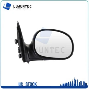 For 1997-2004 Ford F-150 Manual Adjustment Fold Black Passenger Side Mirror - Picture 1 of 7