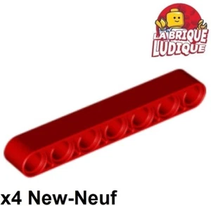 LEGO Technic 4x Stange Balken Liftarm 1x7 Thick Dick Rot/Red 32524 Neu - Bild 1 von 1