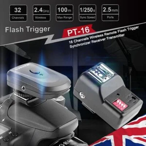 Hot Shoe Flash Lamp 16 Channels Radio Wireless Remote Receiver Transmitter - Picture 1 of 8