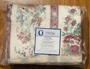 Vintage Lady Price TWIN/FULL  72" x 90"  Blanket 100% Acrylic Ribbon Trim NEW - Picture 1 of 4
