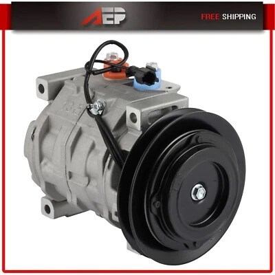 Compresor de aire acondicionado Isuzu FTR NPR NQR 5,2 L para Hino 338 198 258LP 7,7 L Foto 1 de 4