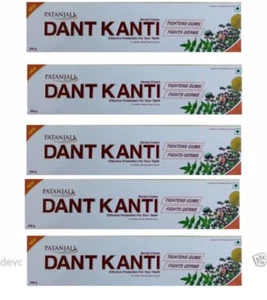 Patanjali Dant Kanti Toothpaste 200 gm (Pack of 5) Free shipping worldwide - Picture 1 of 1