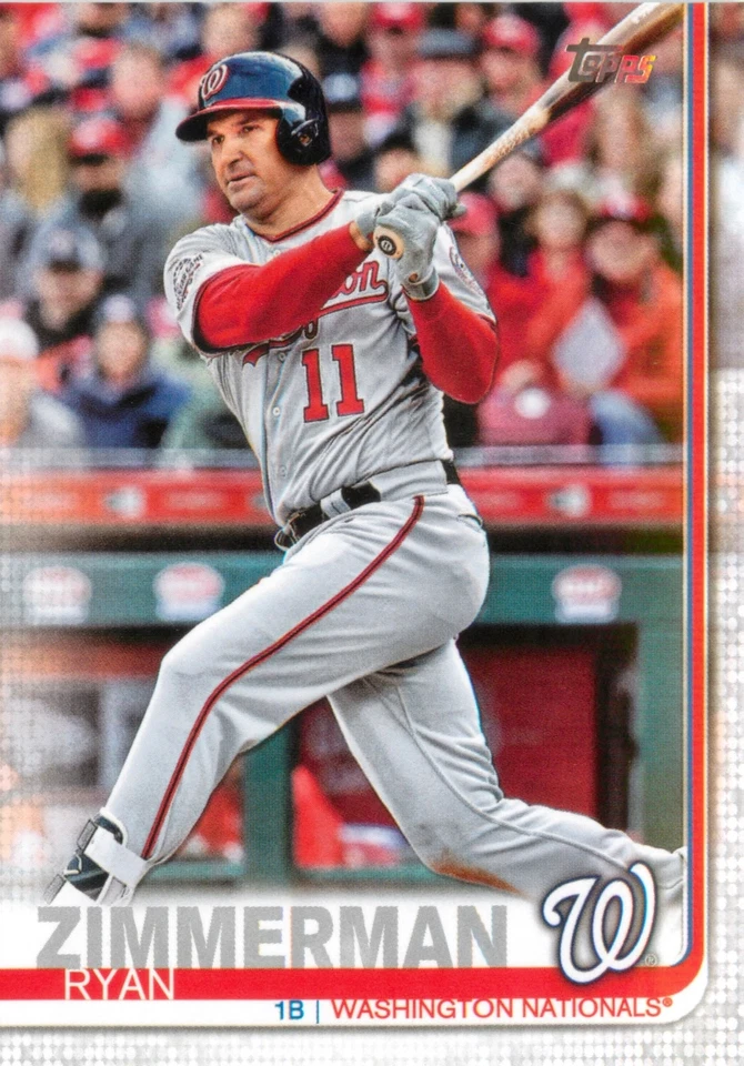 Ryan Zimmerman 2019 Topps Series 1 Baseball MLB Card #133 Washington Nationals - Image 1 of 2