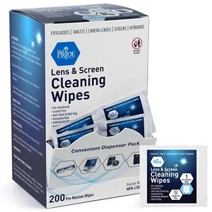 MED PRIDE Lens and Screen Cleaning Wipes for Eyeglasses Devices Anti-Fog Anti... - Picture 1 of 5