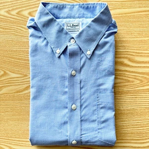 Camisa L.L.Bean Grande Cuadros Para Hombre Azul Cuadros 26" Pit-to-Pit Diseñador Moda Estilo - Imagen 1 de 9