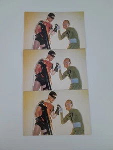 3 alte unbespielte Batman Postkarten - Robin & The Riddler - Bild 1 von 9