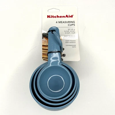 KitchenAid Juego de 4 vasos medidores de plástico fácil de leer apto para lavavajillas Foto 1 de 4