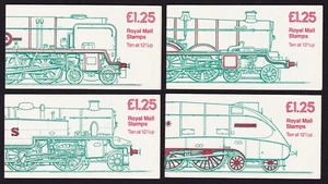 UK Machin Portrait Stamp Booklets 1983 Railway Engines Series Full Set of 4 - Picture 1 of 3