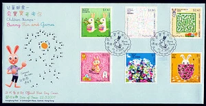 Hong Kong 1421-26 FDC, juegos de paciencia - Imagen 1 de 1