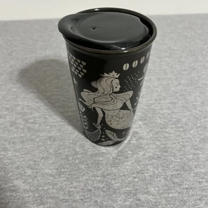 Starbucks Anniversary Brown/Silver Siren Mermaid Ceramic Travel Tumbler 12 oz - Picture 1 of 10