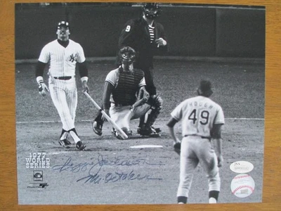 Reggie Jackson HOF NY Yankees Signed "Mr. October" 8x10 Photo JSA - Image 1 of 3