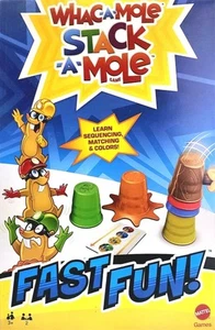 *New* Whac A Mole Stack a Mole Game Learn Sequencing Matching & Colors Fast Fun - Picture 1 of 3