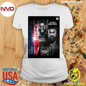 Match Presented By Minute Maid Jey Uso Roman Reigns WWE T-Shirt - Picture 1 of 3
