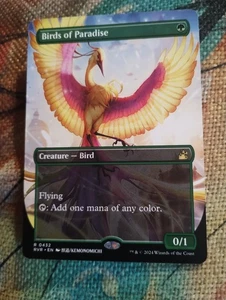 BORDERLESS Birds of Paradise - Ravnica Remastered - NM Magic: The Gathering MTG - Bild 1 von 1