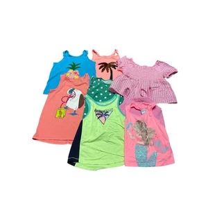 Girl's Summer 7 Tank Top & T-shirt Bundle Small/Medium Coquette Novelty Sequin - Picture 1 of 10