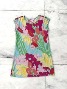 Y2K VTG Lily Pulitzer Girls Shirt Short Sleeve Tee Floral Youth Large Boho - Picture 1 of 9