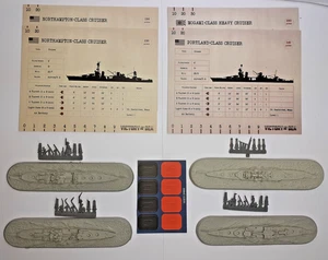Victory at Sea Cruisers - 1/1800 Chicago, Indianapolis, Northampton, Mogami - Picture 1 of 5