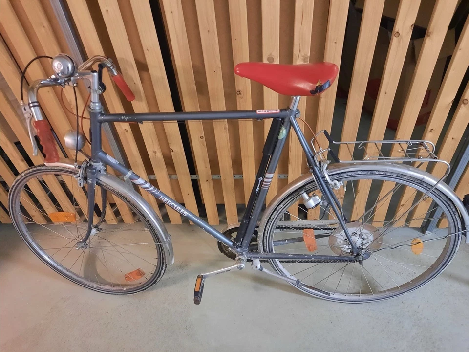 Hercules Herren Rennrad Vintage Retro Grau Rot - Bild 1 von 4