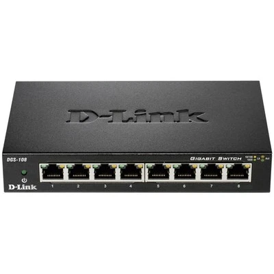 D-Link DGS-108 Netzwerk Switch 8 Port 1 GBit/s - Bild 1 von 3