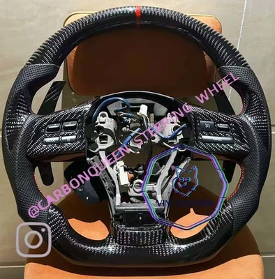 Subaru Forester  Grade A  CARBON FIBER STEERING WHEEL 2014-16 YEARS W/PADDLES - Image 1 of 3