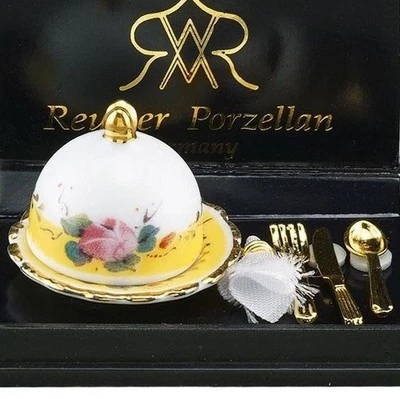 Place Setting Dinner French Rose 1.415/5 Reutter Porcelain DOLLHOUSE Miniature