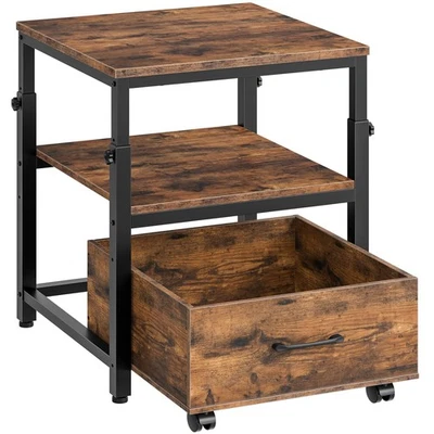 Mini Fridge Stand with Storage Basket, Height-Adjustable Mini Fridge Cabinet,... - Image 1 of 4