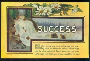 ERFOLG EHRGEIZ Arthur Capper Vers WER EINS SUCHT Vintage Postkarte - Bild 1 von 1