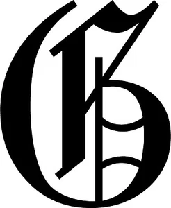 Antiguo Inglés Letra G CALCOMANÍA 14" Ventana Coche PARABRISAS Adhesivo Camión Personalizado  - Imagen 1 de 1