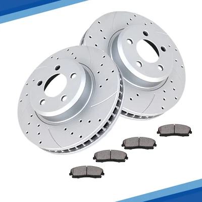 Front Drilled Brake Rotors Pads Kit for Dodge Charger Challenger Chrysler Brakes - Image 1 of 4
