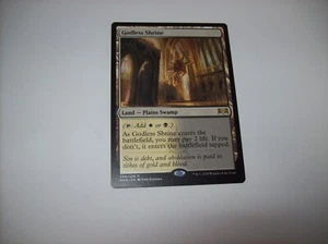 Godless Shrine Ravnica Allegiance Regular Rare Land NM Free Ship & Tracked - Picture 1 of 3