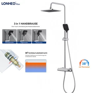 Sistema de ducha con termostato grifo de ducha ducha de lluvia juego de ducha ducha de mano ducha - Imagen 1 de 22