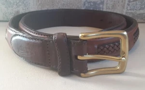 Red Wing Leather Belt Size 32 Brown Braided Insert RR - Picture 1 of 6