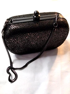 Inge Christopher Black Hardcase Formal Elegant Clutch / Purse/ Handbag - Picture 1 of 6