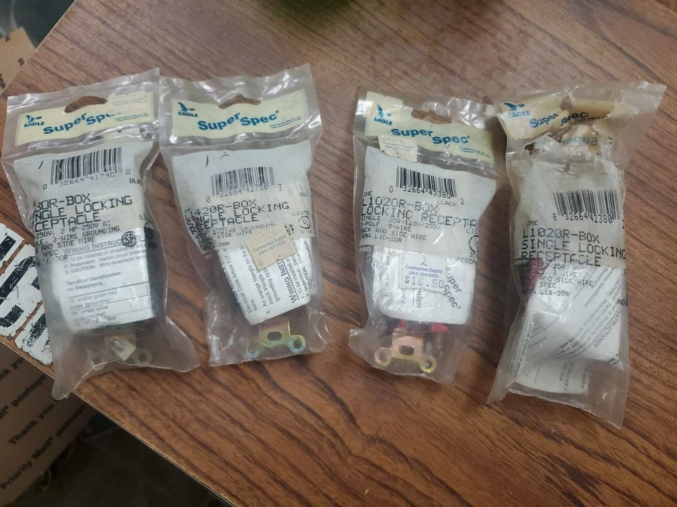 (4 piezas) Receptáculos de bloqueo único Eagle Super Spec L1020R-BOX + 2 MÁS (TA48MS) Foto 1 de 4
