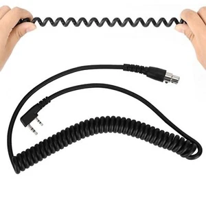 2.6ft 2Pin to 5Pin K Cable for Kenwood/HYT/Baofeng/Relm Two Way Radio Headset c - Zdjęcie 1 z 15