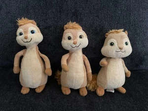2010 Ty Beanie Babies Alvin & The Chipmunks Plush Toys (SET OF 3!) - Picture 1 of 2
